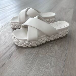ShuShop Kimora Braided detail platform sandal off white size 8.5